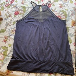 Women’s dark blue, gold sparkle Deletta top